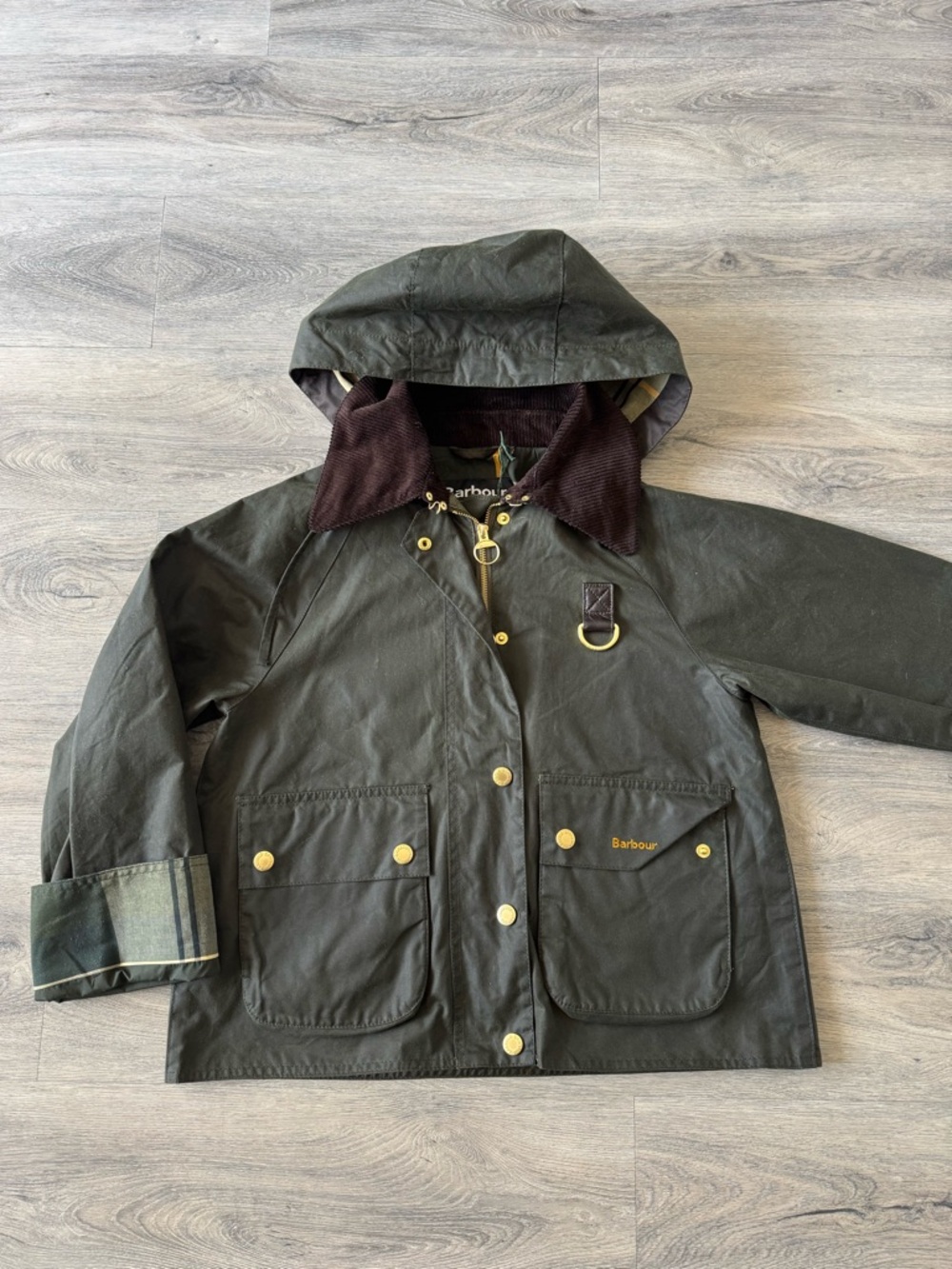 Barbour Reighton Hooded Wax Jacket - Picture 6 of 13